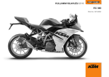 KTM RC 390 2016 (Euro 4) El kitabı