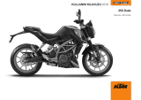 KTM 250 Duke 2016 El kitabı