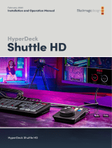 Blackmagic HyperDeck Shuttle HD  Kullanım kılavuzu