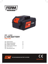Ferm CDA1168 20V – 4.0AH Li-Ion Battery Kullanım kılavuzu