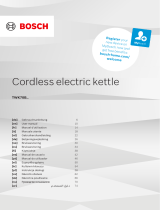 Bosch TWK70B Series Cordless Electric Kettle Kullanım kılavuzu