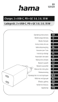 Hama 00125129 USB C 35W Charger Kullanım kılavuzu