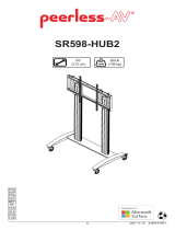 PEERLESS-AV SR598-HUB2 SmartMount Flat Panel Cart Kullanım kılavuzu