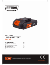 Ferm CDA1167 20v-2.0AH Li-Ion Battery Kullanım kılavuzu
