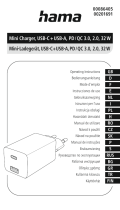 Hama 00086405 USB C and USB A 30W Mini Charger Kullanım kılavuzu