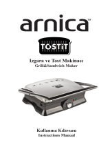 Arnica Tostit Izgaralı Tost Makinesi Kullanım kılavuzu
