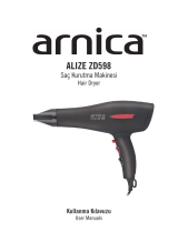 Arnica Alize ZD 598 Profesyonel Saç Kurutma Makinesi Kullanım kılavuzu