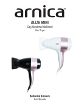 Arnica Alize Mini Saç Kurutma Makinesi Beyaz Kullanım kılavuzu