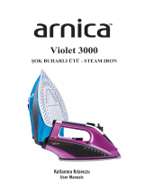 Arnica Violet 3000 Şok Buharlı Ütü Pembe Kullanım kılavuzu