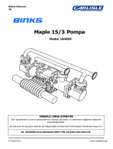 Carlisle BINKS - Maple Pump 15/3 Kullanım kılavuzu