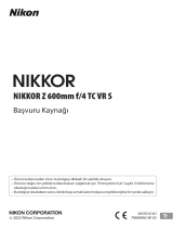 Nikon NIKKOR Z 600mm f/4 TC VR S Başvuru Kılavuzu