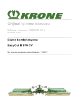 Krone BA EasyCut B 870 CV Kullanma talimatları
