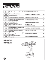 Makita HP347D/HP457D Cordless Hammer Driver Drill Kullanım kılavuzu