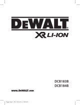 DeWalt DCB183 18V XR Slide 2.0Ah Li Ion Battery Kullanım kılavuzu