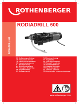 Rothenberger RODIADRILL 500 Kullanım kılavuzu