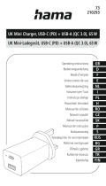 Hama USB-C UK Fast Charger Kullanım kılavuzu