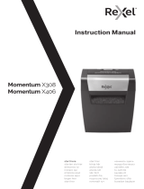 Rexel Momentum X308, X406 Cross Cut Paper Shredder Kullanım kılavuzu