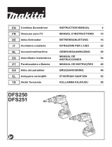 Makita DFS250 Cordless Screwdriver Kullanım kılavuzu