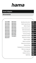 Hama Travel Adapter Kullanım kılavuzu