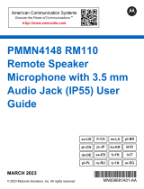 Motorola PMMN4148(A) Remote Speaker Microphone Kullanici rehberi