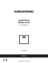 Grundig PS 2010 Digital Body Weight Scale Kullanım kılavuzu