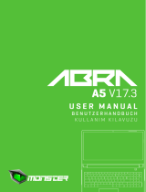 Monster Abra A7 V13.1 17.3″ Gaming PC Notebook Kullanım kılavuzu
