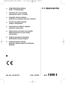 Bavaria BVC 1250 S Kullanma talimatları